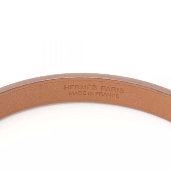 Auth HERMES Mini Kelly Double Tour Bracelet U Swift leather White Nata - Picture 4 of 5